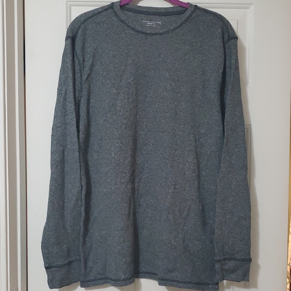 Structure Dark Gray Long Sleeve Tee